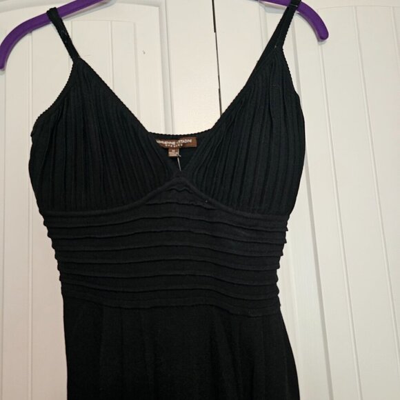 NWT Women's Adrienne Vittadini Sheath Dress Black Spaghetti Strap Size M - Picture 3 of 9